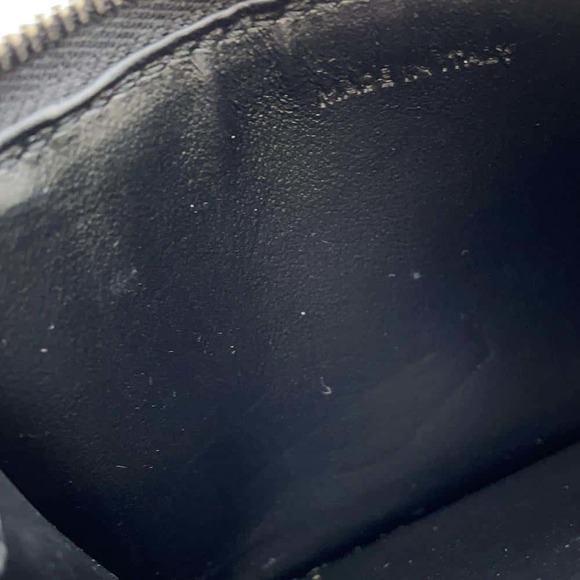 Celine Card Case with Zip Logo Calf Leather Wallet Black Coin - Picture 7 of 12